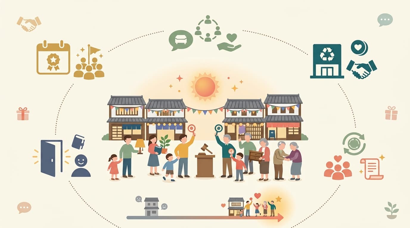 community-auction-festival-shopping-district